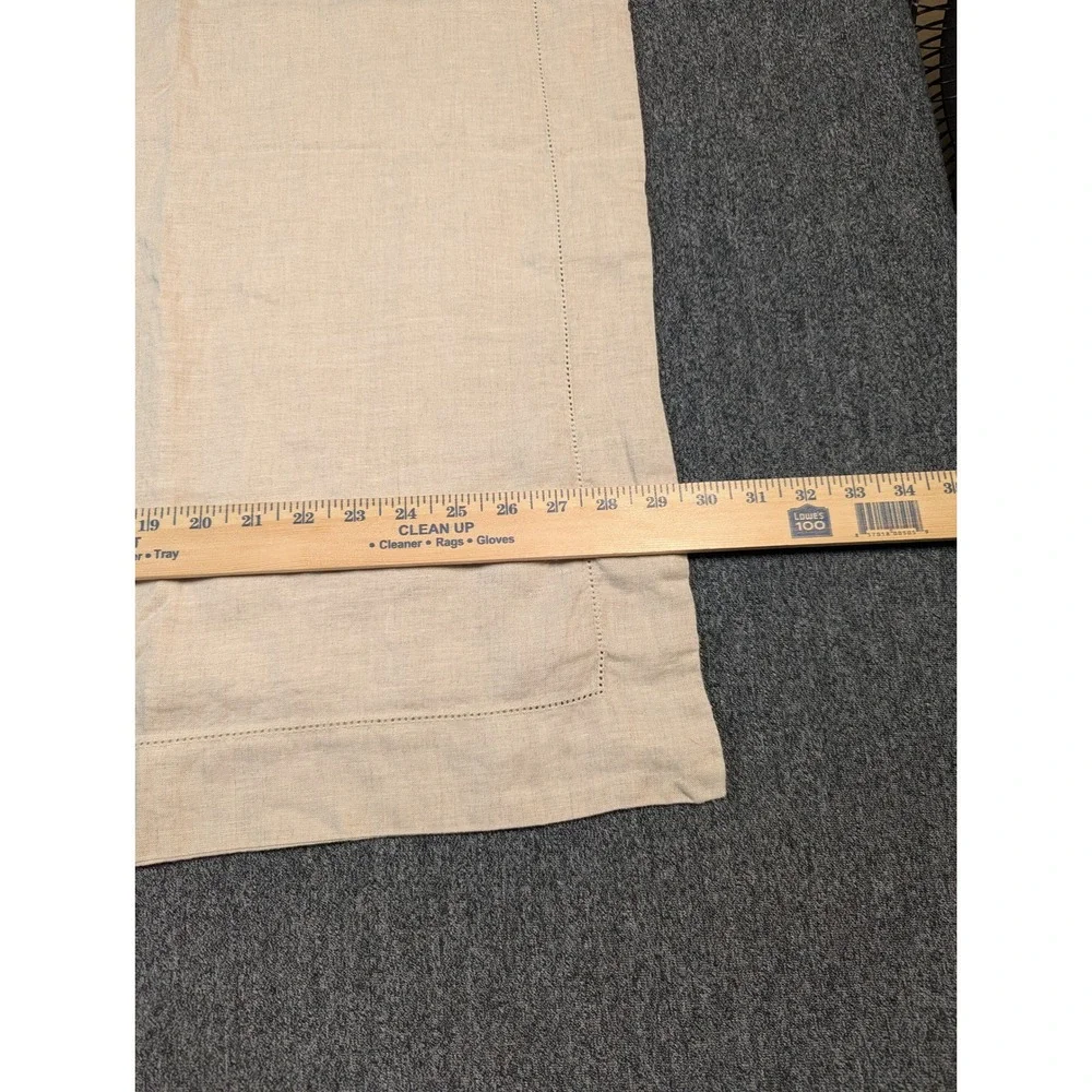 Pottery Barn 100% Linen Hemstitch Oversized Euro Sham Oatmeal Beige